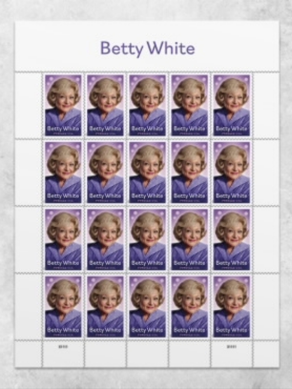 100 Betty White Actress Comedienne USPS Forever Stamps Wedding Invitations